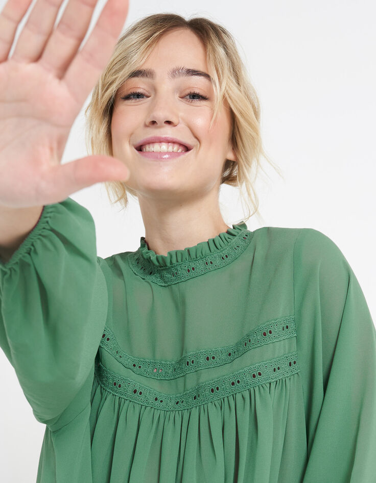 Vloeiende blouse Victoriaanse kraag I.Code-4 Vloeiende blouse Victoriaanse kraag I.Code-4