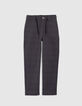 Schwarze Jungen-Jerseyhose mit minimalistischem Motiv-1