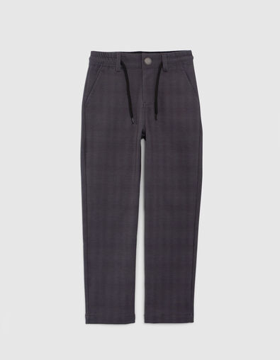 Schwarze Jungen-Jerseyhose mit minimalistischem Motiv - IKKS