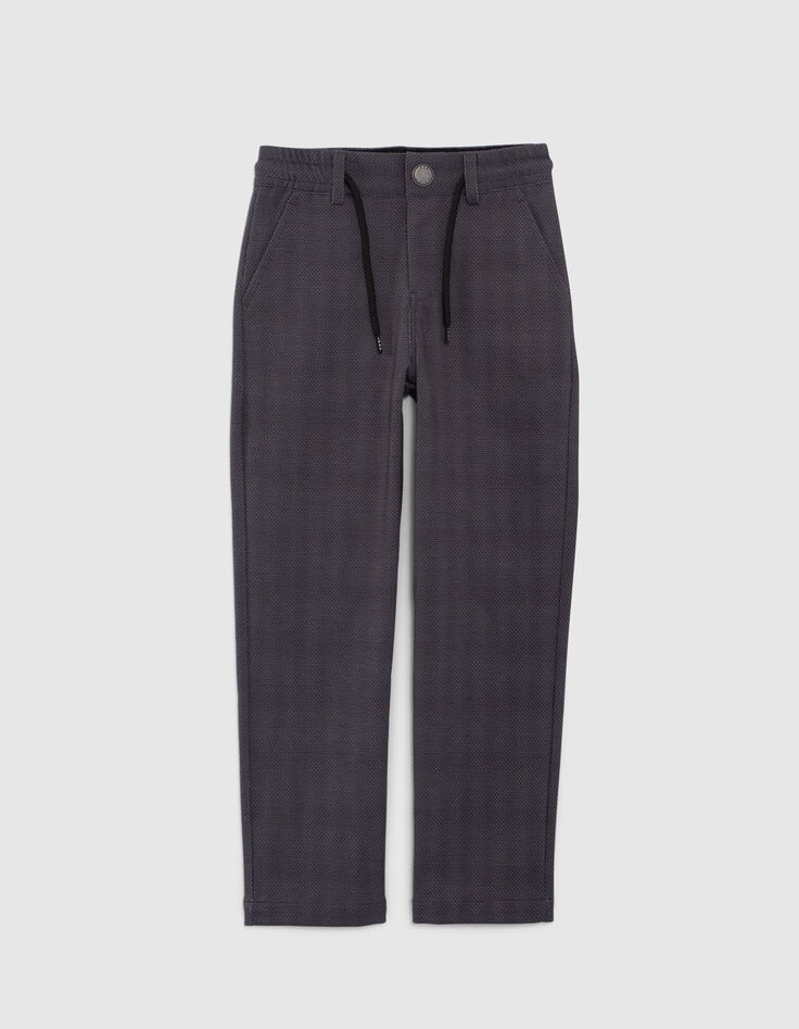Schwarze Jungen-Jerseyhose mit minimalistischem Motiv-1