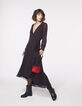 Robe longue asymétrique en voile imprimé micro éclairs-5