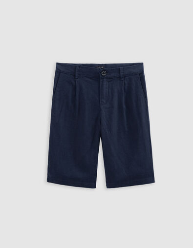 Marineblaue CHINO-Jungenbermudas - IKKS