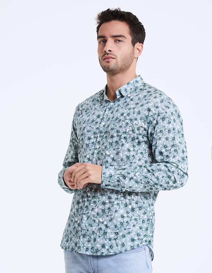 Liberty Slim-Herrenhemd mit Blumenprint-2 Liberty Slim-Herrenhemd mit Blumenprint-2