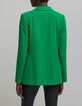 Veste de costume verte polyester recycl&eacute; Femme-4