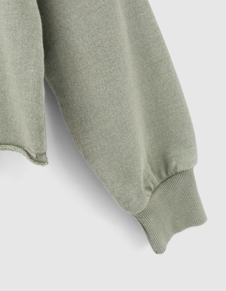 Sudadera verde cropped cordones tie&dye-6