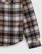 Camisa azul marino cuadros capucha extraíble niño-5