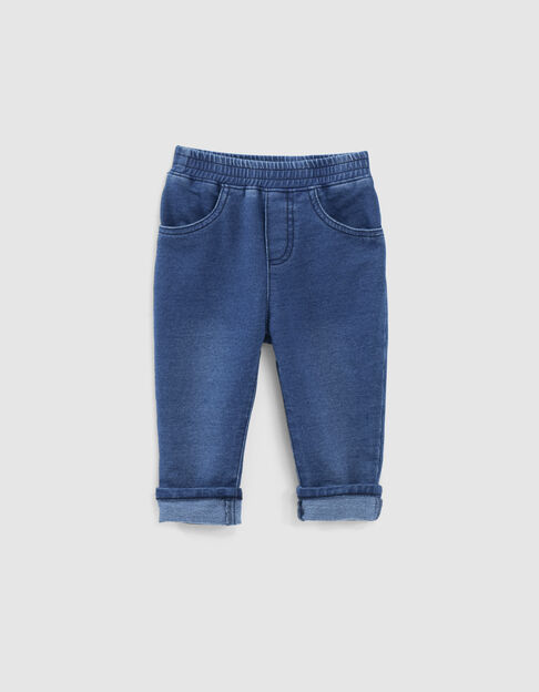 Baby’s medium blue organic knitlook jeans