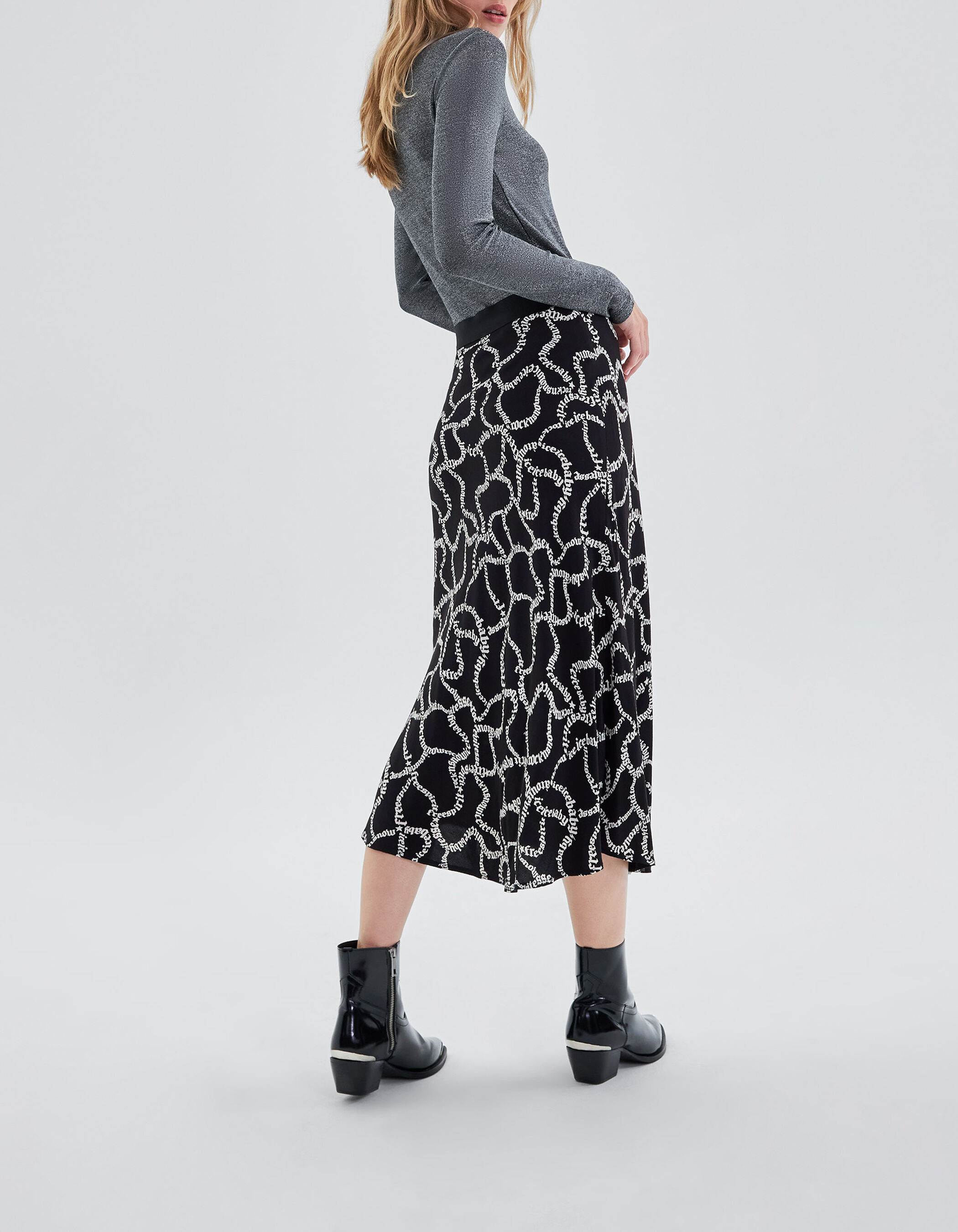 Jupe midi noire cheap