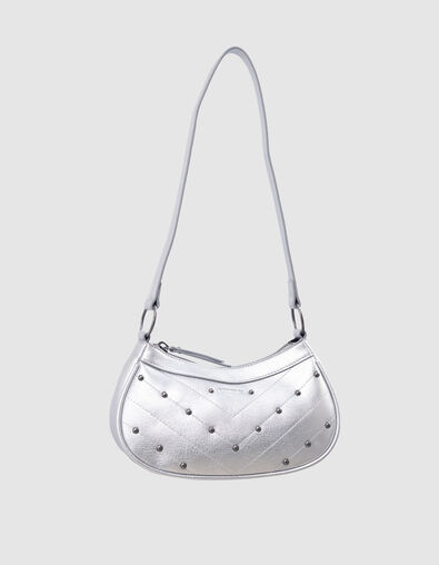 Sac à main argenté décor clous fille - IKKS