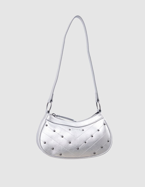 Sac à main argenté décor clous fille - IKKS