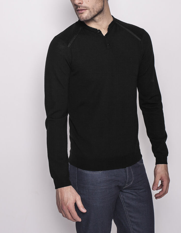 Pull noir homme-2