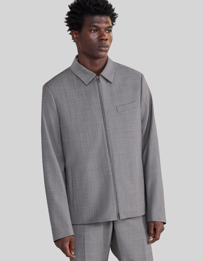 Men’s mink semi-plain fabric TRAVEL SUIT jacket