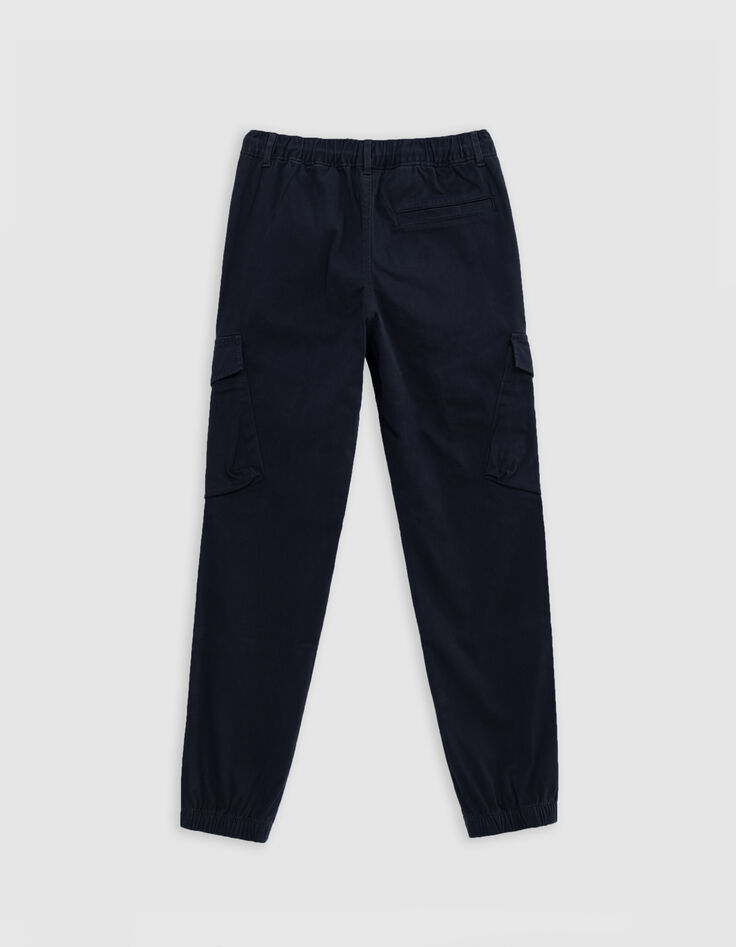 Zwarte JOGGER-broek met elastische tailleband voor jongens-5