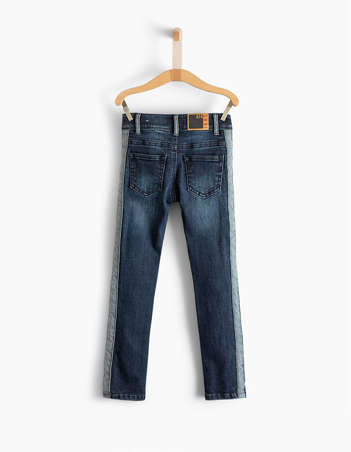 Grijze rinse skinny jeans zijstroken jongens  - IKKS