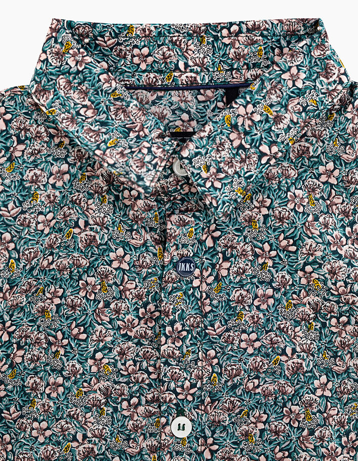 Camisa índigo tela Liberty de flores niño  - IKKS