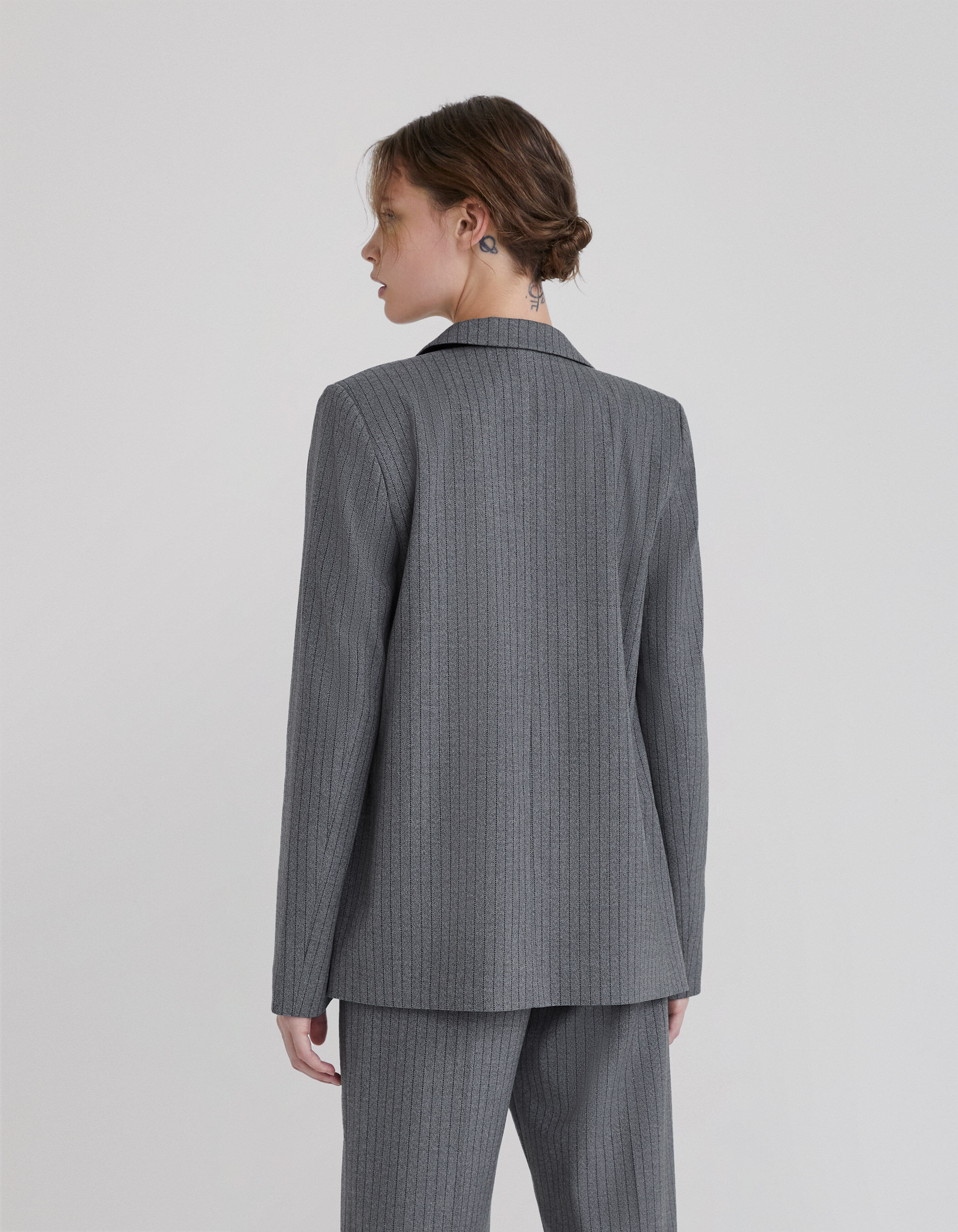 Veste tailleur grise on sale femme