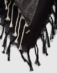 Men’s black bandana and skull motif scarf-3
