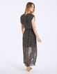 Vestido largo de crepé estampado minimalista-4