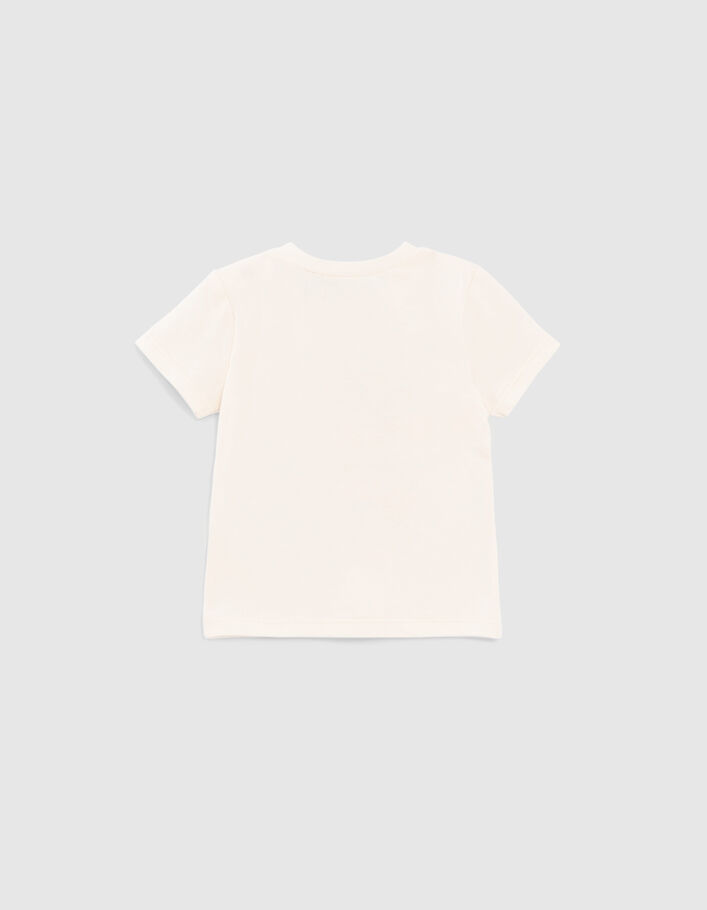 T-shirt écru coton bio visuel guépard bébé garçon - IKKS
