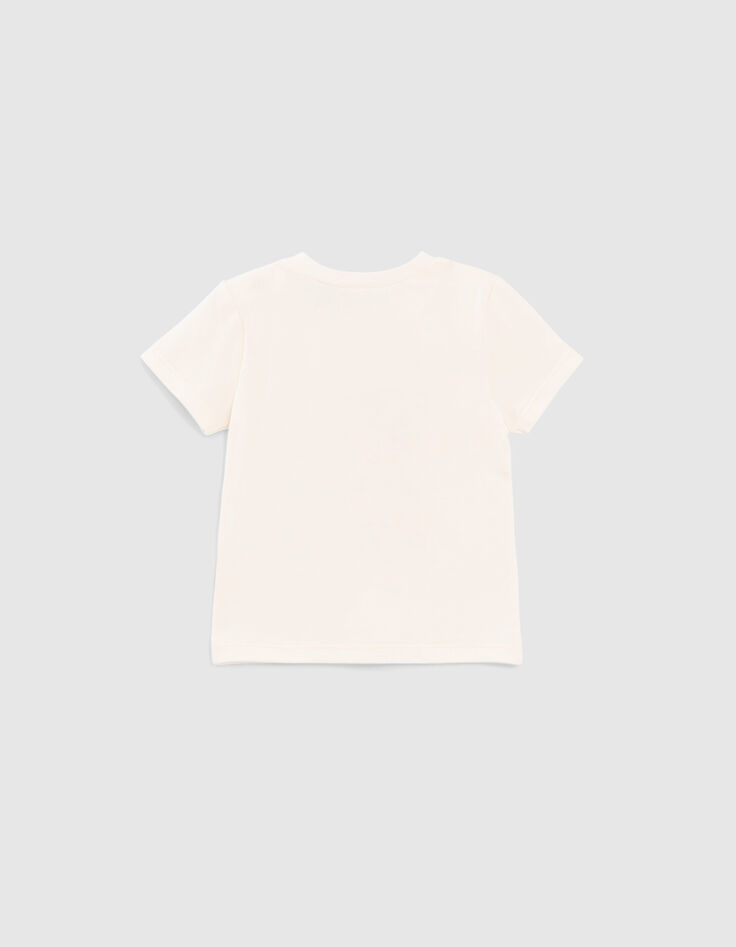 Camiseta crudo algodón ecológico guepardo bebé niño-2