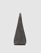 Sac Hobo gris cuir velours souple Femme-5