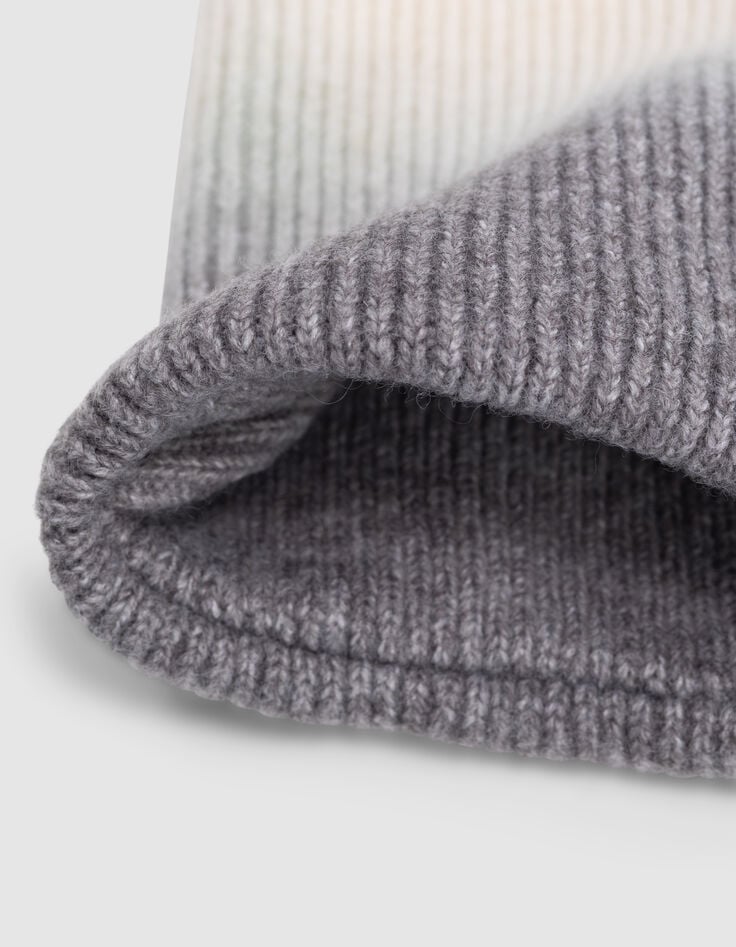 Boy's grey tie-and-dye knit snood-5