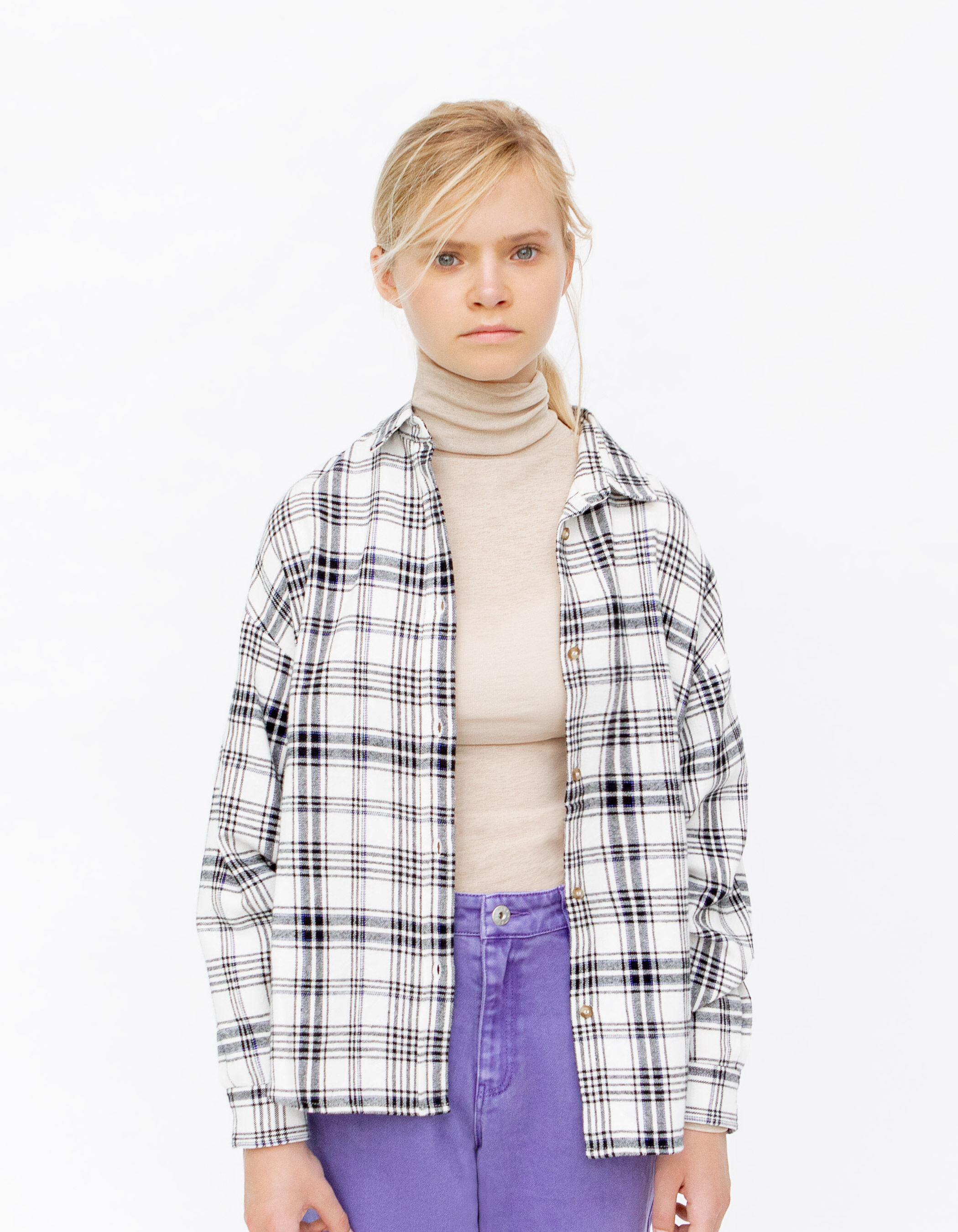 Chemise à carreaux sale fille