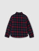 Plumas reversible navy y cuadros niño-4