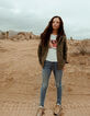 Faded Blue Skinny-Mädchenjeans mit Fransen-1