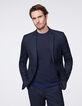 Veste de costume bleu foncé en twill Homme-4