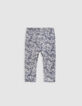 Leggings réversible coquillages et marine bébé fille-4