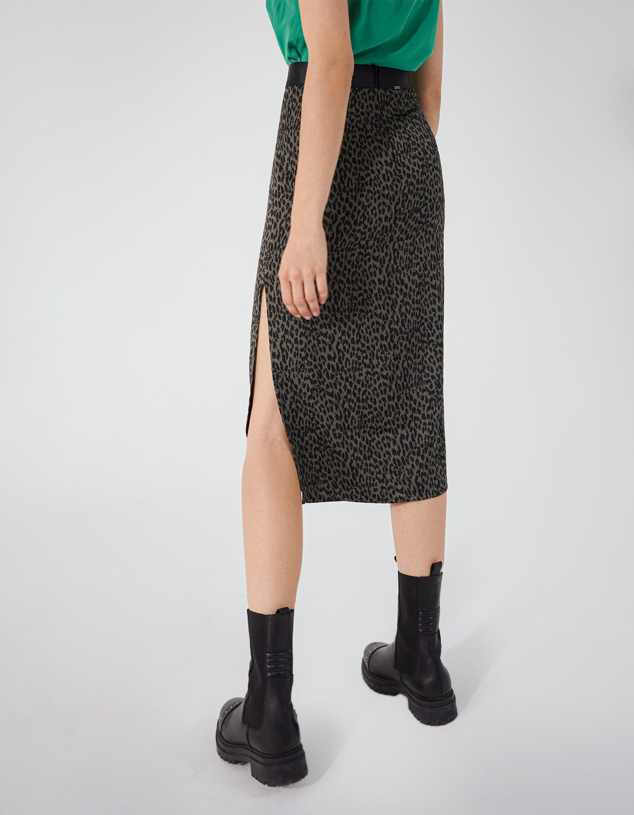Leopard pencil skirt 3d cheap