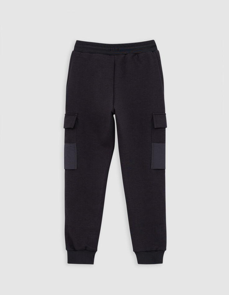 Ch&aacute;ndal bimaterial negro con bolsillos para ni&ntilde;os-3
