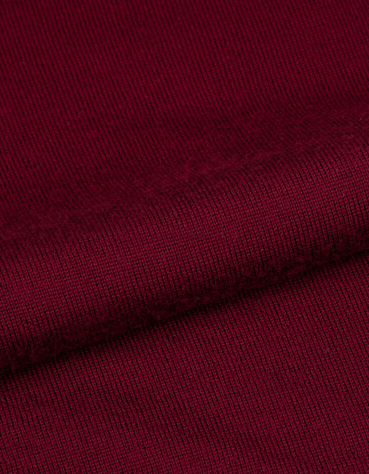 Pull manches longues prune tricot d&eacute;tail lurex Femme-7