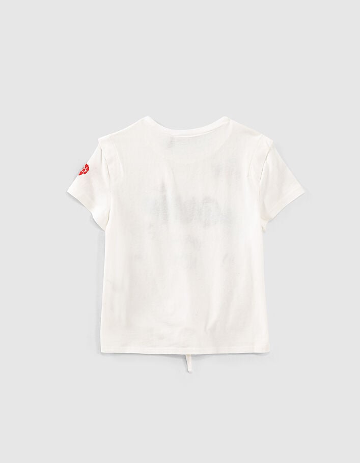 Mädchen-T-Shirt mit Motiv und Herzstickerei Mini Me  - IKKS