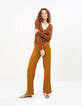 Camel vest ajourtricot, geschulpt I.Code-6