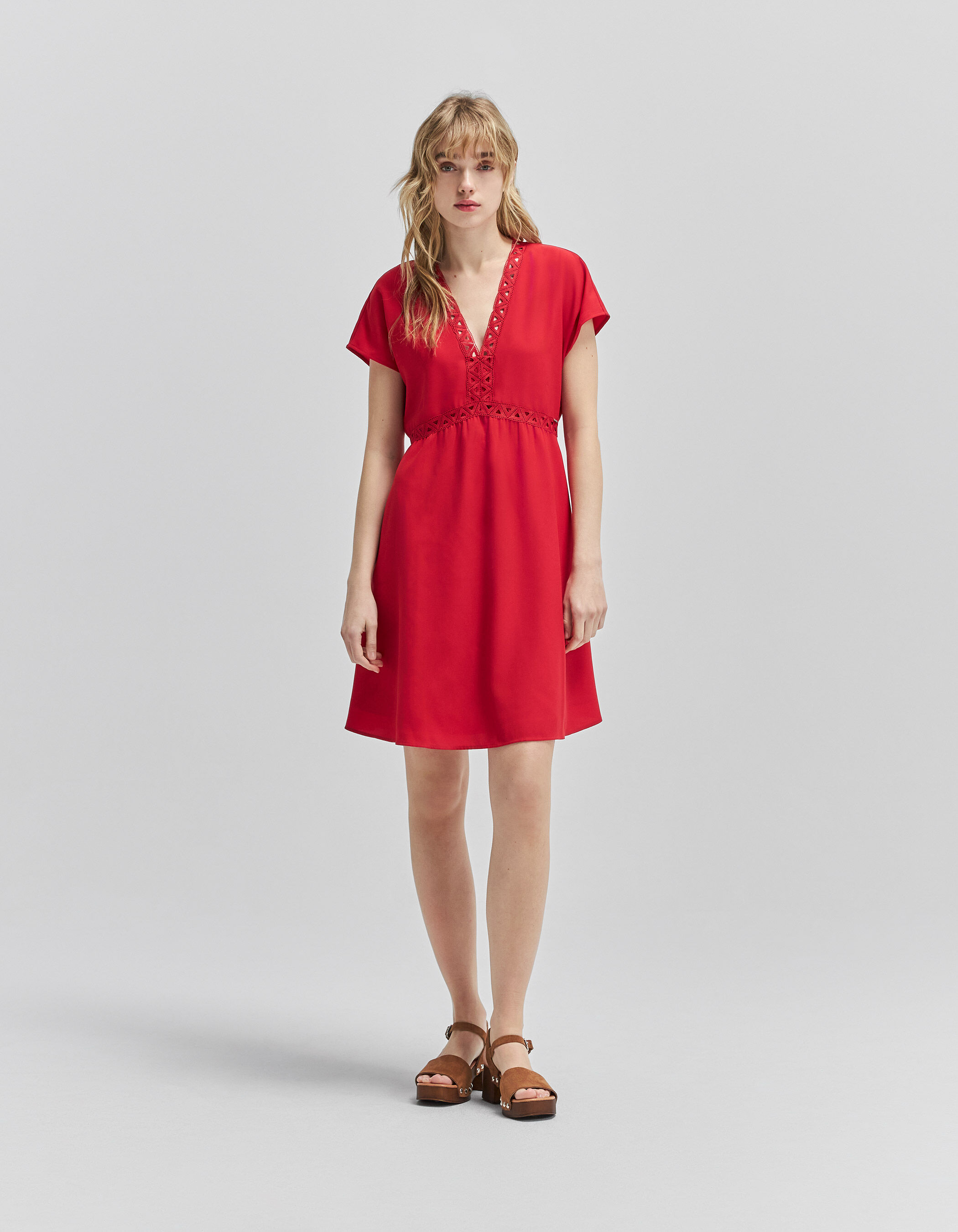 Robe rouge ikks femme hot sale