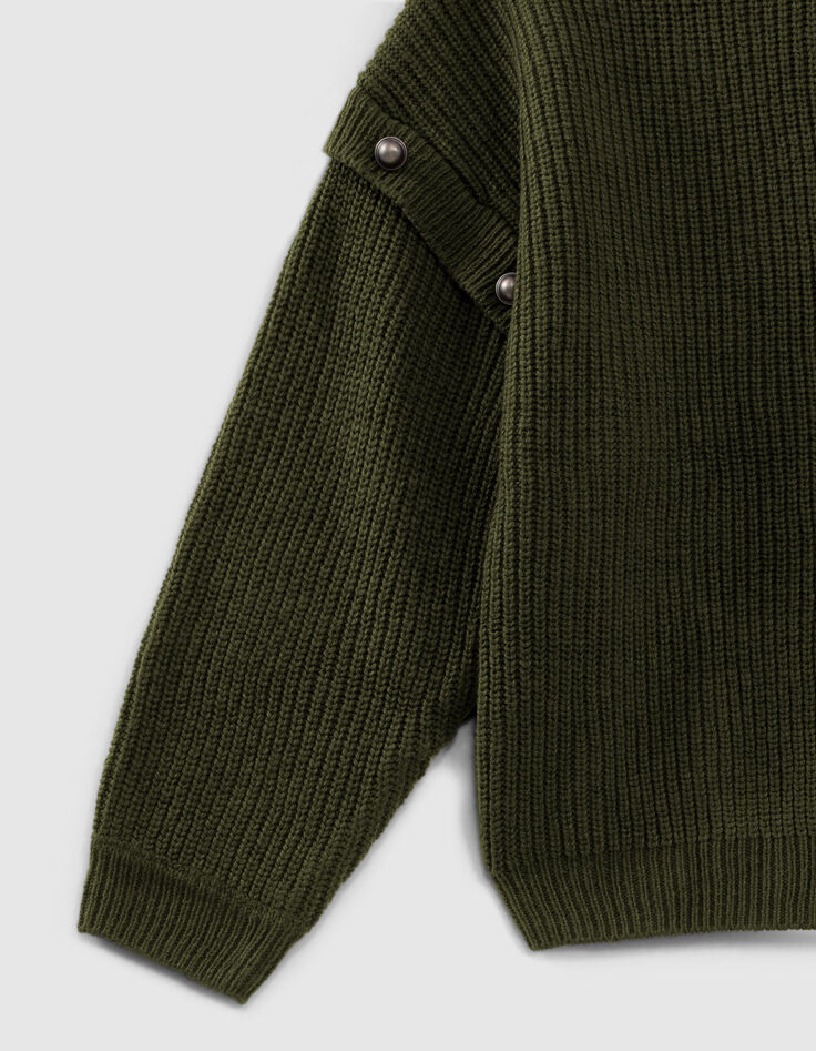M&auml;dchenstrickpullover mit Fledermaus&auml;rme-5
