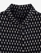 Girls’ black minimalist ethnic print shirt-dress-3