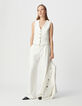 Gilet sans manches blanc maille Milano Femme-1