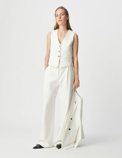 Gilet sans manches blanc maille Milano Femme - IKKS