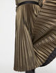 Midi-Damenplisseerock mit Metallic-Finish-4