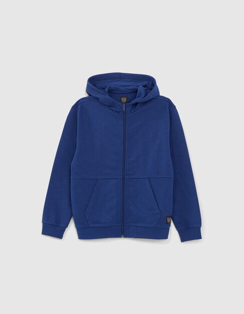 Boys’ blue zipped hooded cardigan - IKKS