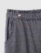 Girls’ navy gingham trousers with ruffles-5