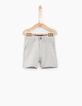 Bermudas gris medio de punto bebé niño -1