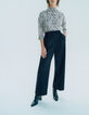 Pantalón ancho negro tiro alto mujer-1