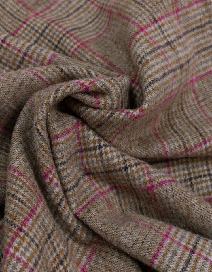 Manteau camel motif carreaux I.Code-8
