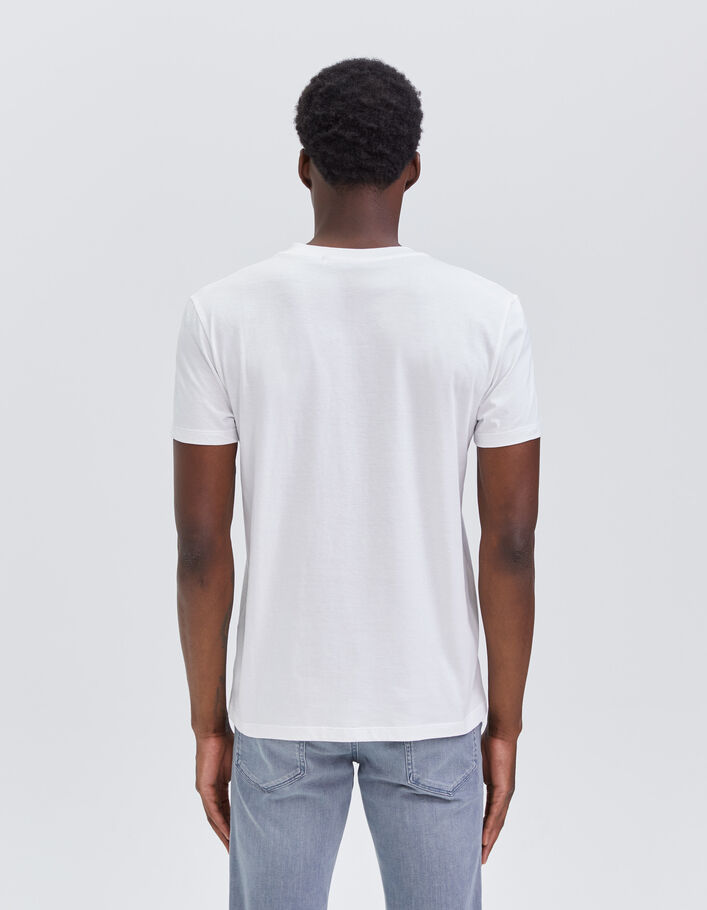 T-shirt blanc bio visuel BD Hip Hop Homme-3