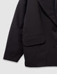 Girls’ black mixed fabric jacket-6