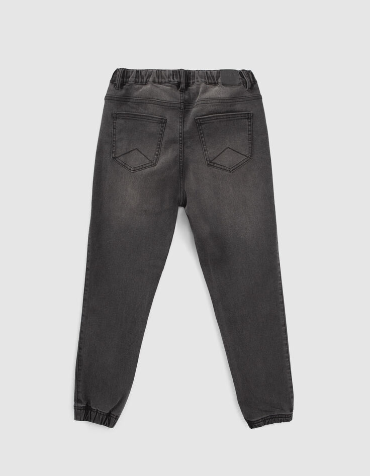 Zwarte afgewassen JOGGER jeans jongens-4
